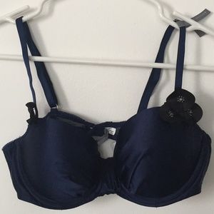 aerie Limited Edition Holiday Blue Satin Bra